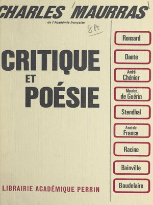 cover image of Critique et poésie